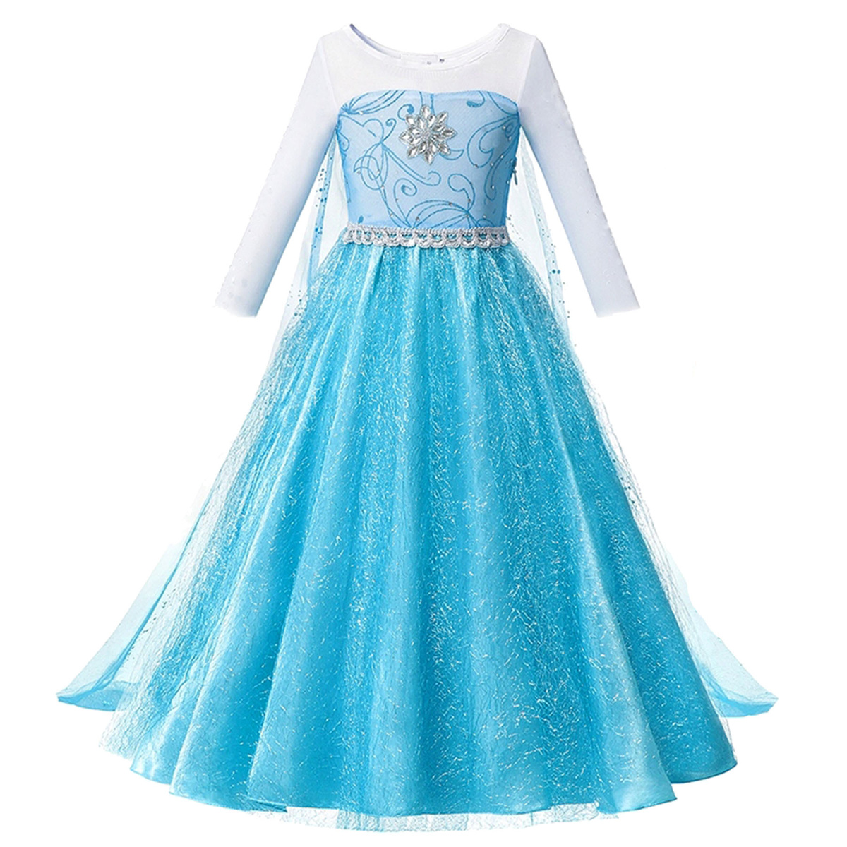  Zestaw 5w1 Strój Dla Dzieci Elsa + Akcesoria