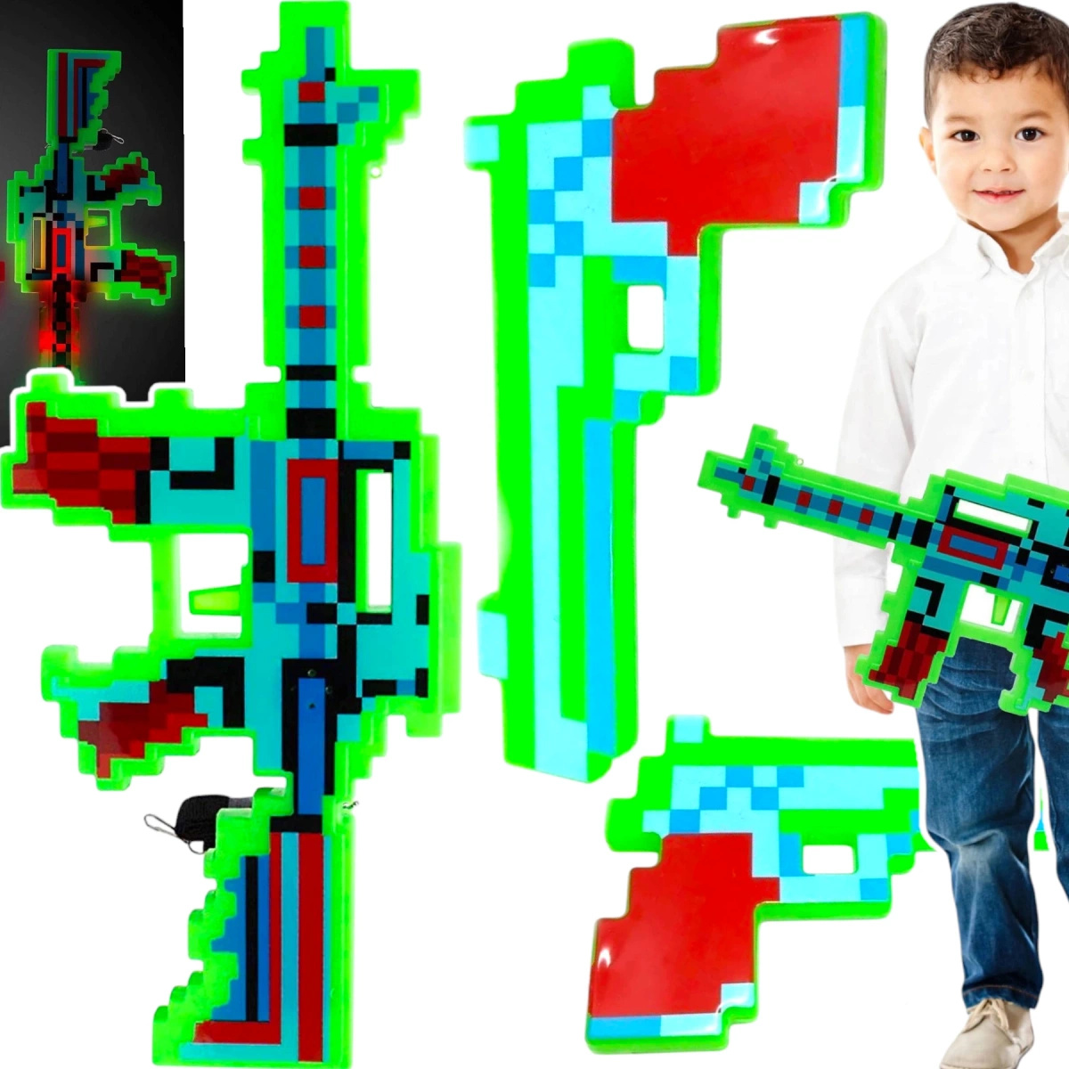MINECRAFT Zestaw Karabin + Pistolet Pixel